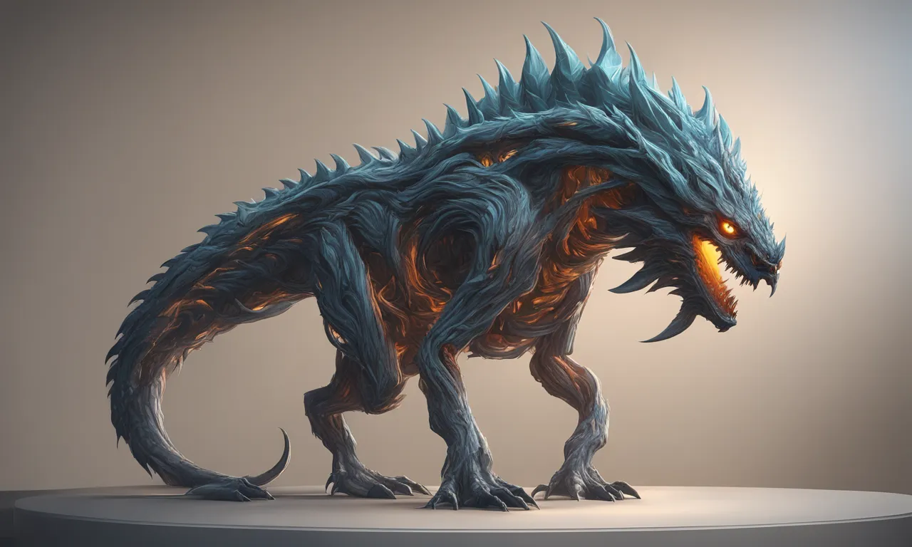 Fantasy creature prompt image for 3D model output